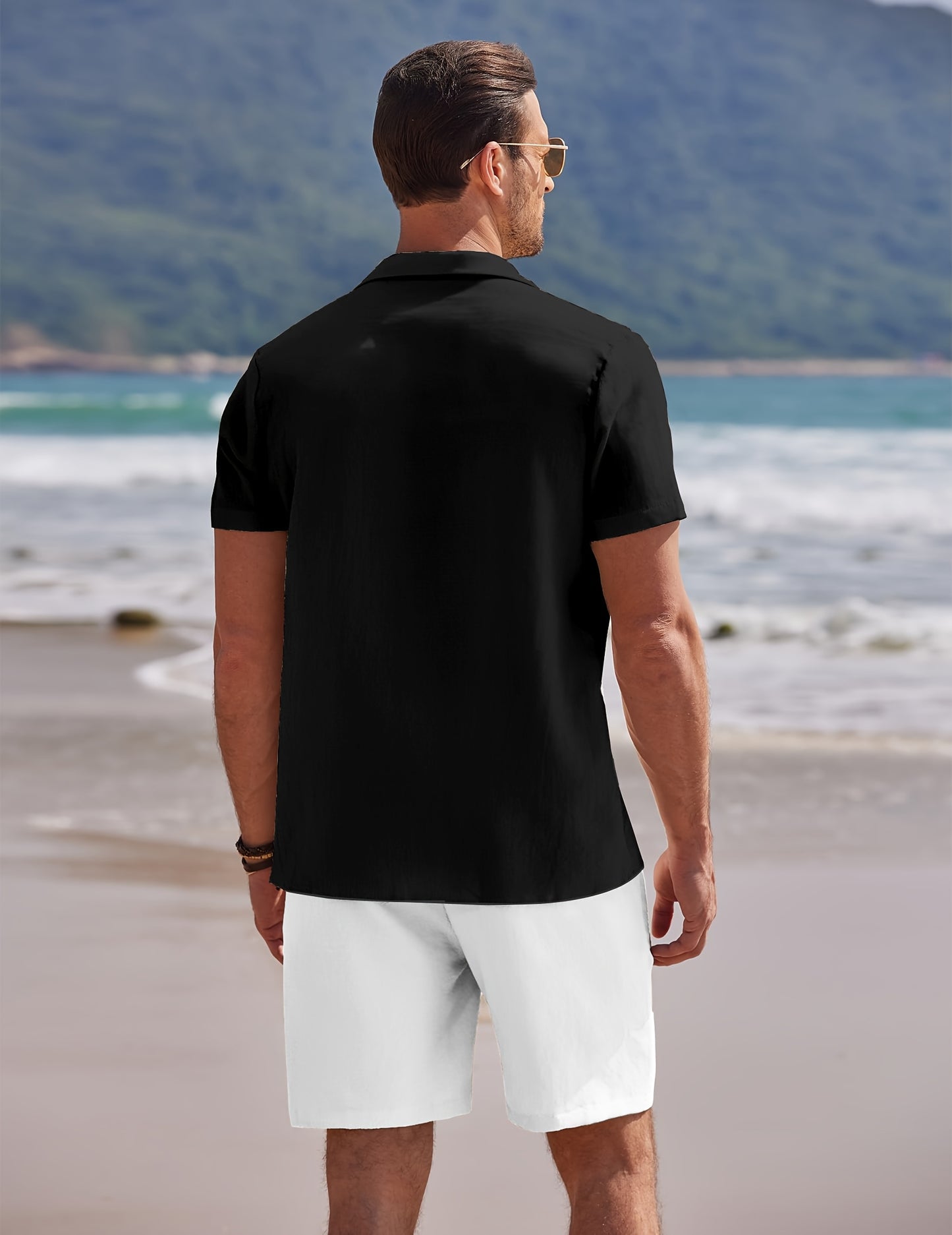 Ensemble chemise à manches courtes et bermuda du M au 3XL