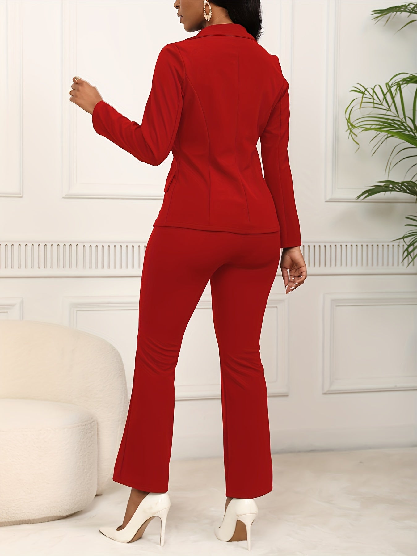 New Casual Elegant Sexy Two-Piece Set: Long Sleeve Slim Fit Jacket and Pants for Women's Workwear MAEJORKEN