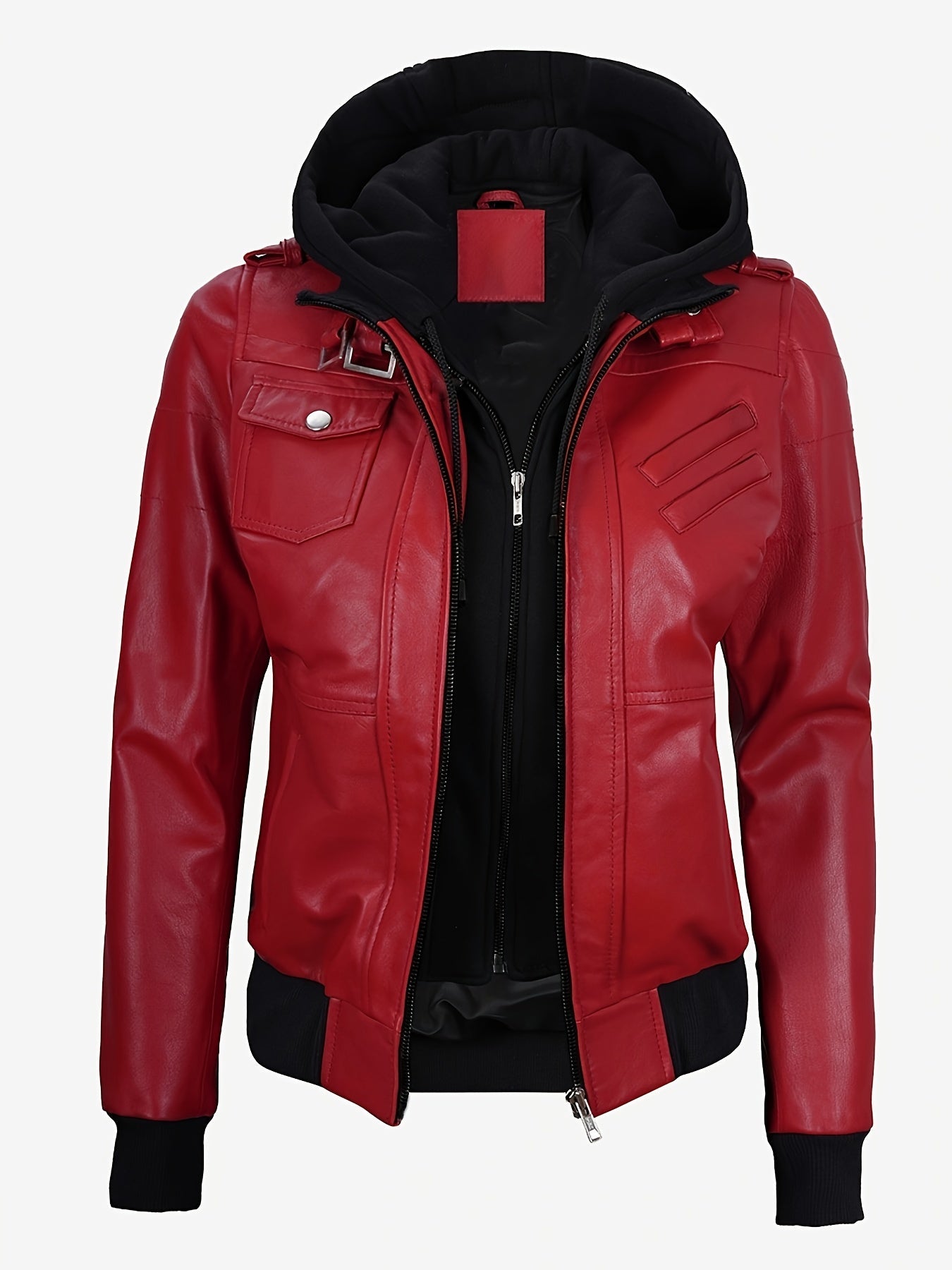 Blouson en cuir zippé élégant pour femmes du S au 2XL MAEJORKEN