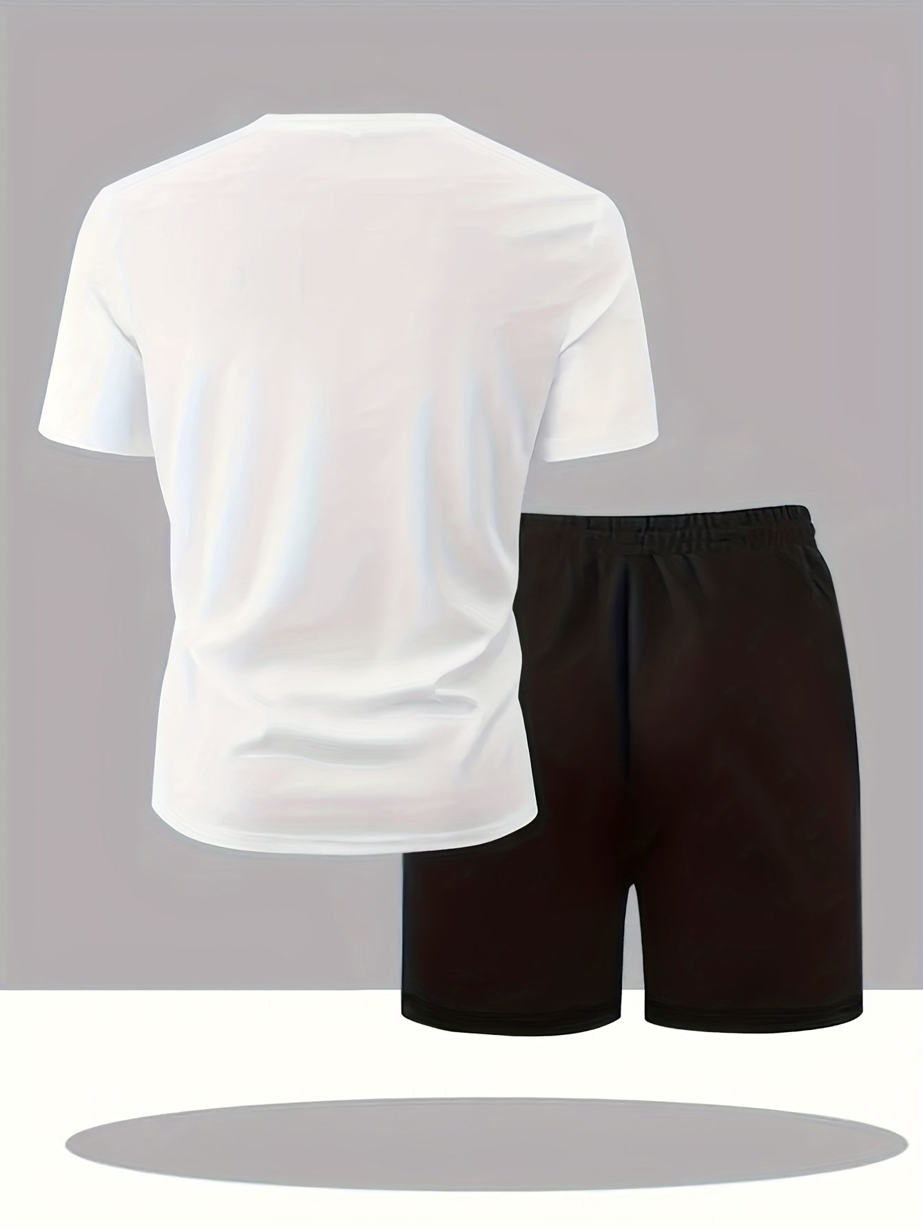 Ensemble 3 pièces 2 t-shirts et 1 short du S au 2XL