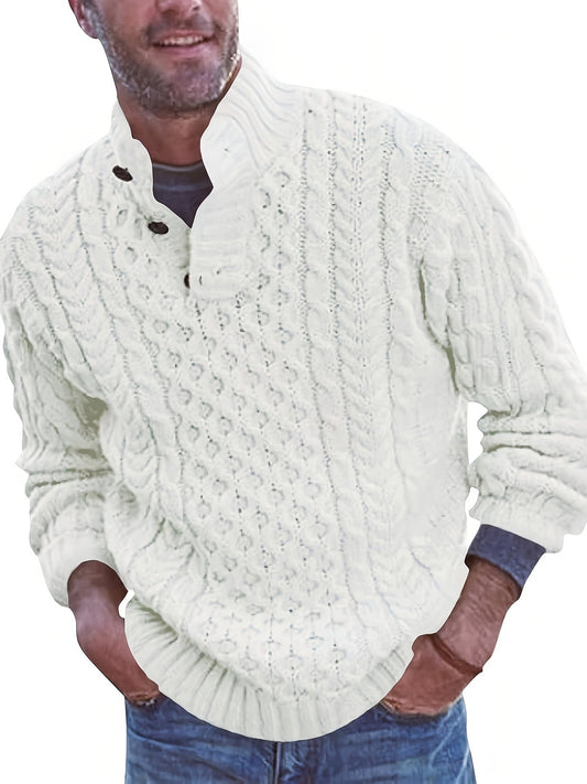 Pull couleur unie col montant grande taille du 2XL au 7XL MAEJORKEN