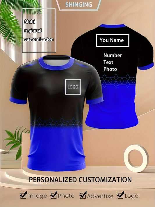 T-shirt de sport décontracté personnalisable imprimé dégradé du XXS au 3XL MAEJORKEN