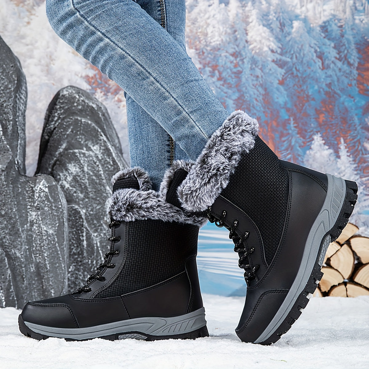 Bottes d hiver à lacets du 36 au 44 MAEJORKEN