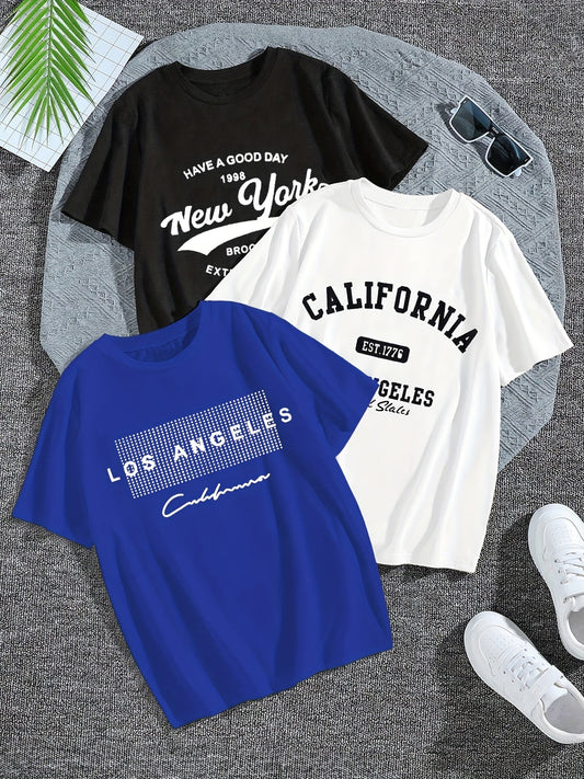 Lot de 3 t-shirt à manches courtes garçons du 8 au 14 ans MAEJORKEN