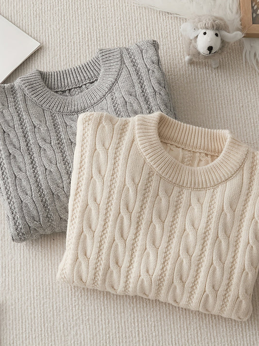 Pull à col rond et épais garçons du 5 au 15 ans MAEJORKEN