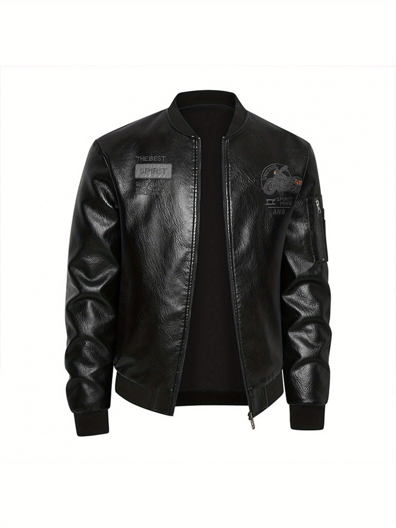 Blouson de moto à fermeture éclair avec poches zippée du 1XL au 7XL