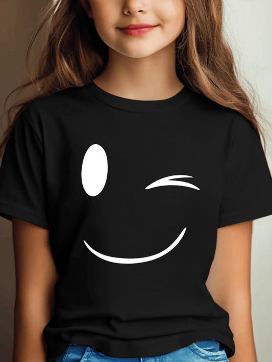 T-shirt à manches courtes décontracté en coton pour filles du 5 au 14 ans MAEJORKEN