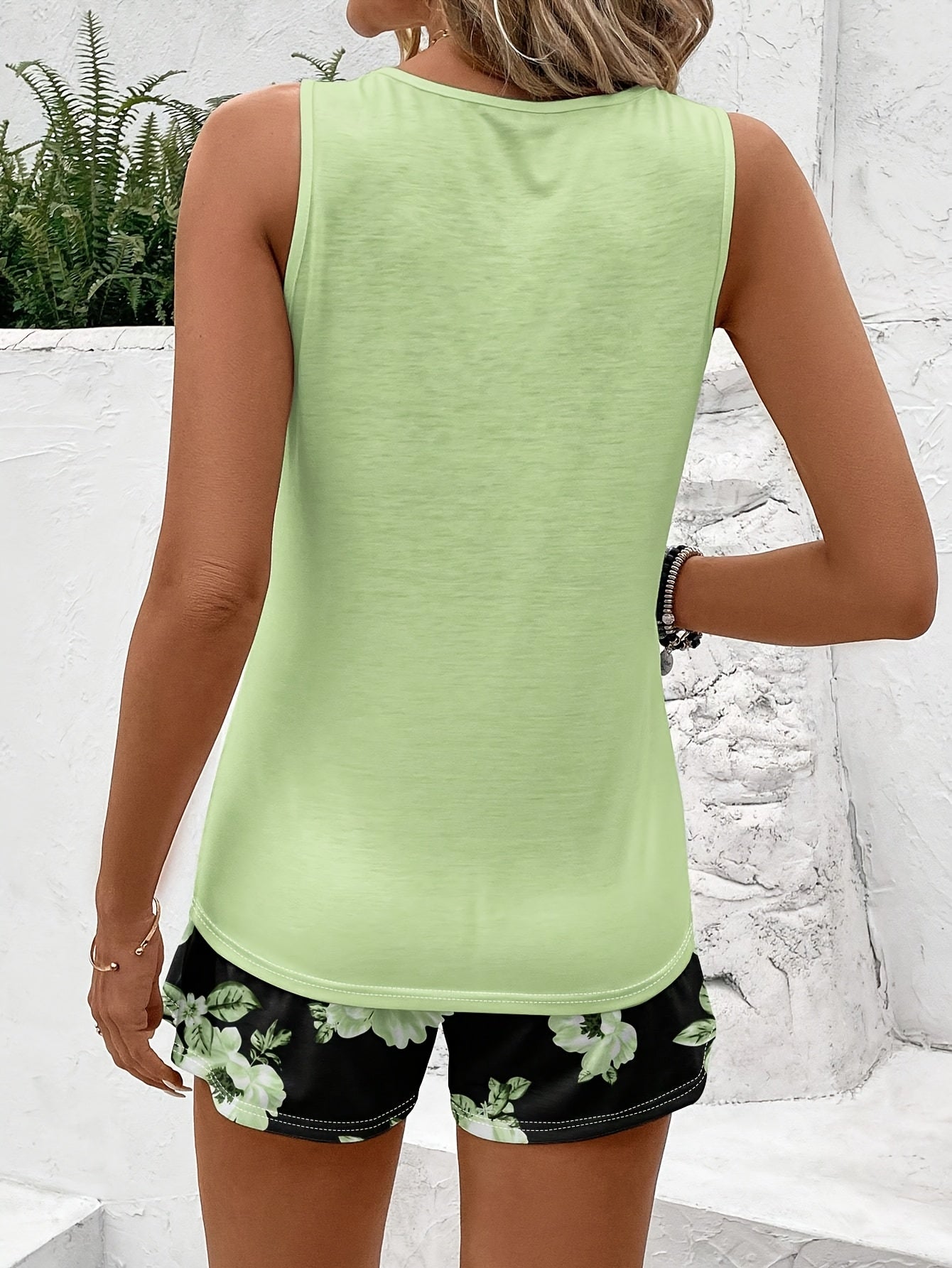 Ensemble débardeur à col rond et short du XL au 6XL