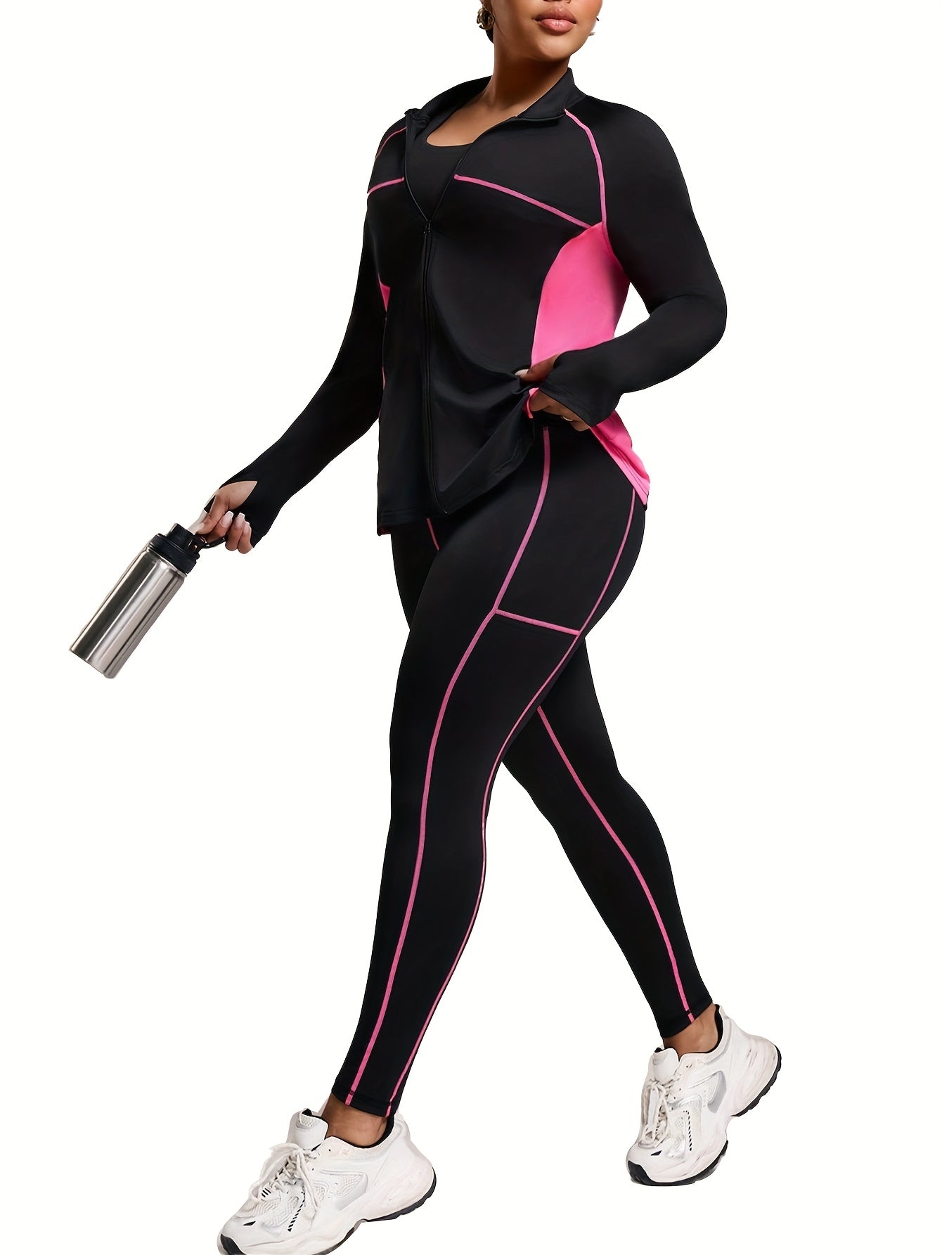 Ensemble veste zippées et leggins grande taille du XL au 4XL MAEJORKEN