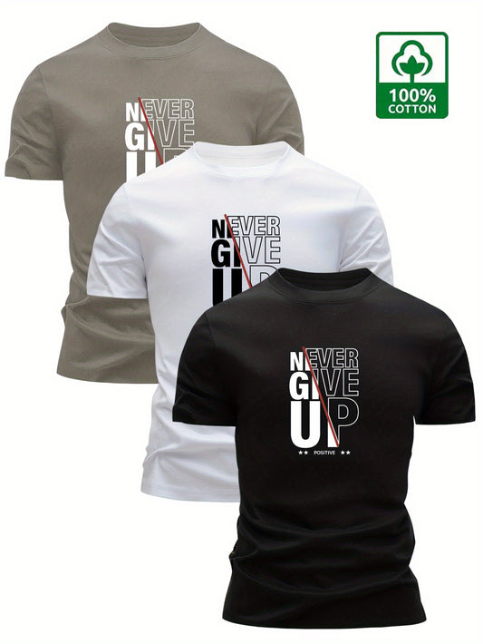 Lot de 3 t-shirts 100% coton du XS au 3XL
