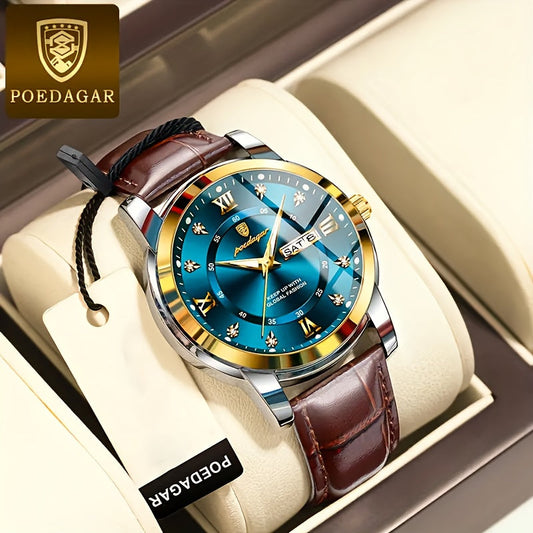 Montre à quartz élégante en simili cuir ( coffret non inclus ) MAEJORKEN