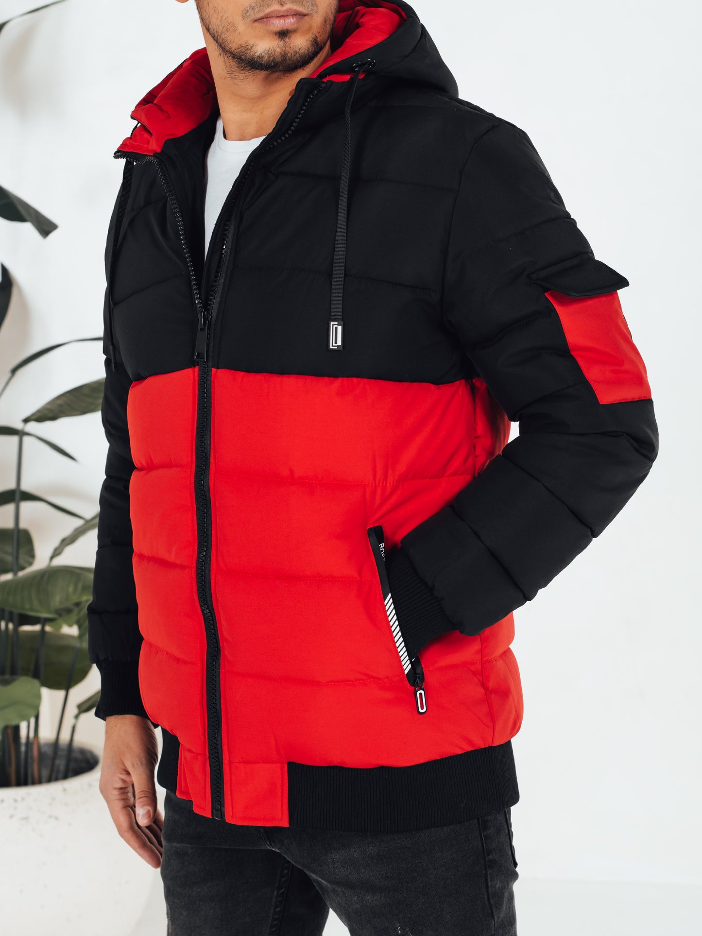 Veste matelassée d hiver pour hommes à capuche amovible du S au 2XL