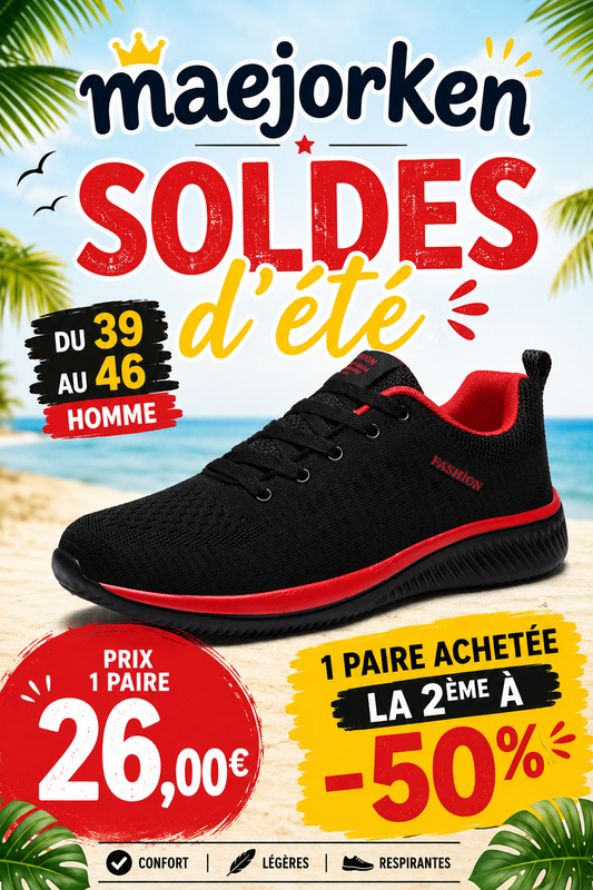 Chaussures de course légères pour hommes, baskets de marche confortables et respirantes du 39 au 46 MAEJORKEN