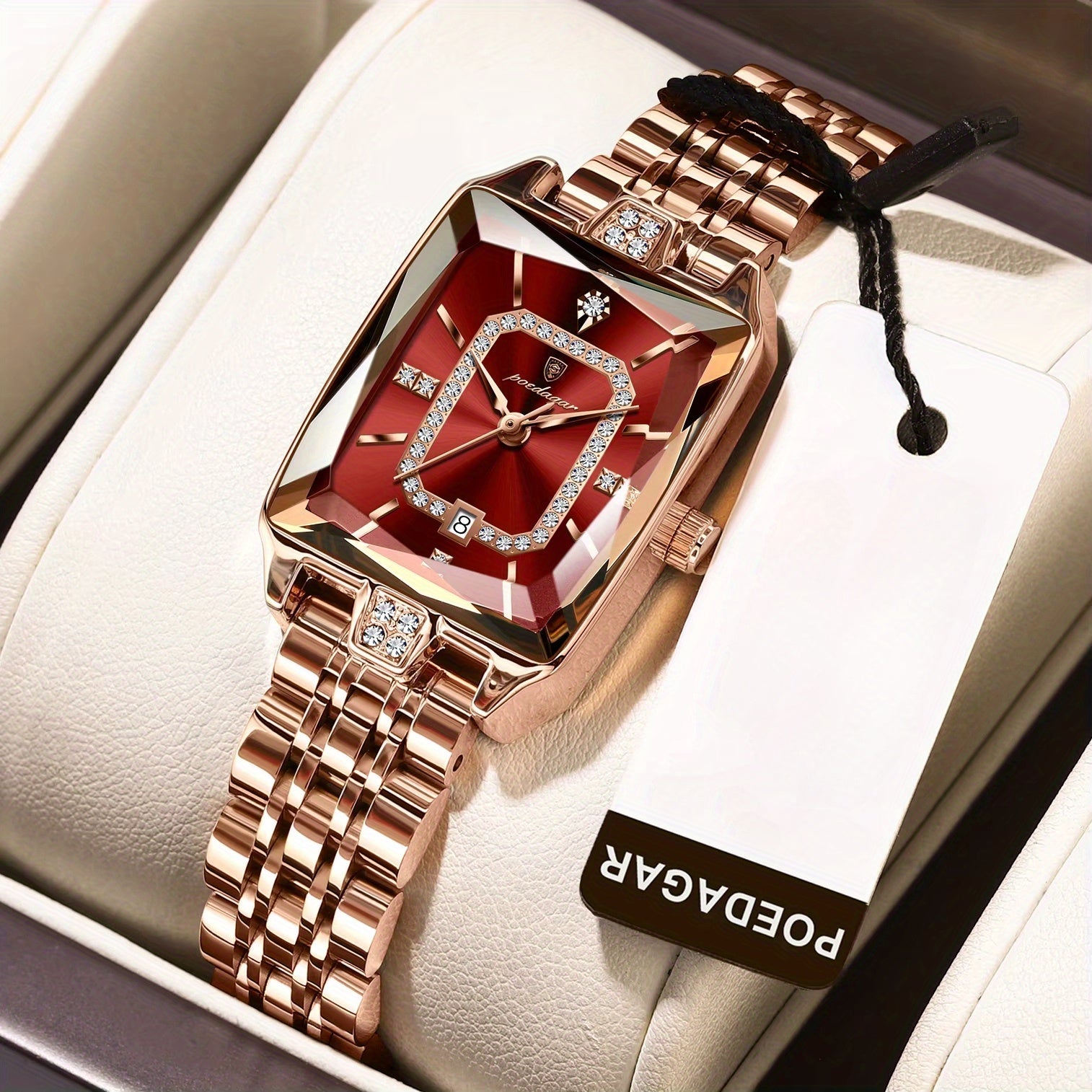 Montre à quartz élégante en acier inoxydable avec cadran lumineux ( coffret non inclus ) MAEJORKEN