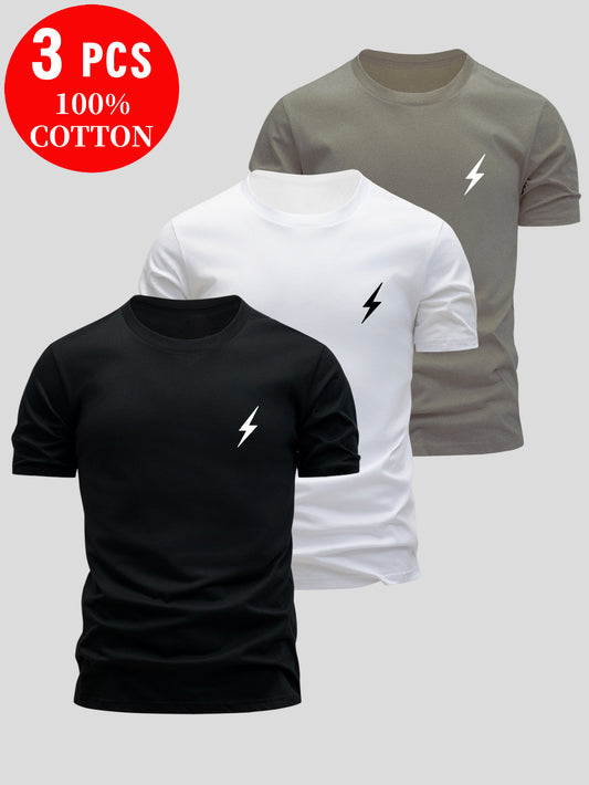 Lot de 3 t-shirt 100% coton du XS au 3XL