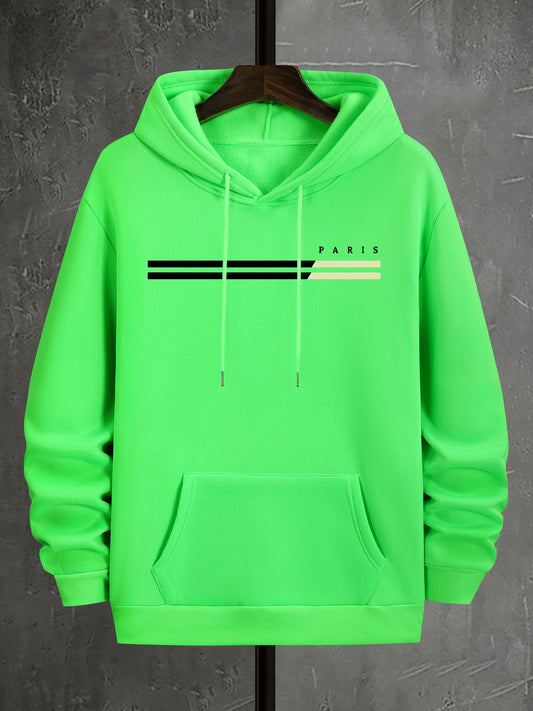 Sweat à capuche homme imprimé graphique (paris) du 2XL au 5XL