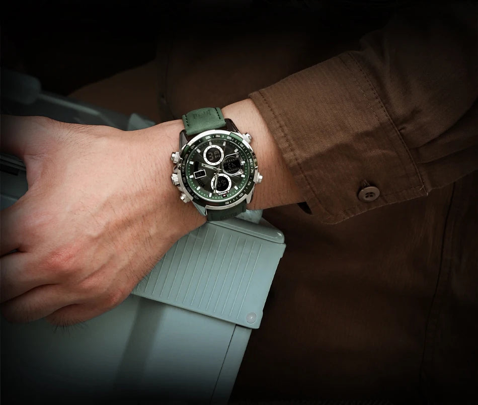 NAVIFORCE montre militaire pour hommes chronographe multifonction sport 3ATM étanche avec alarme affichage jour et Date horloge cadeaux masculins MAEJORKEN