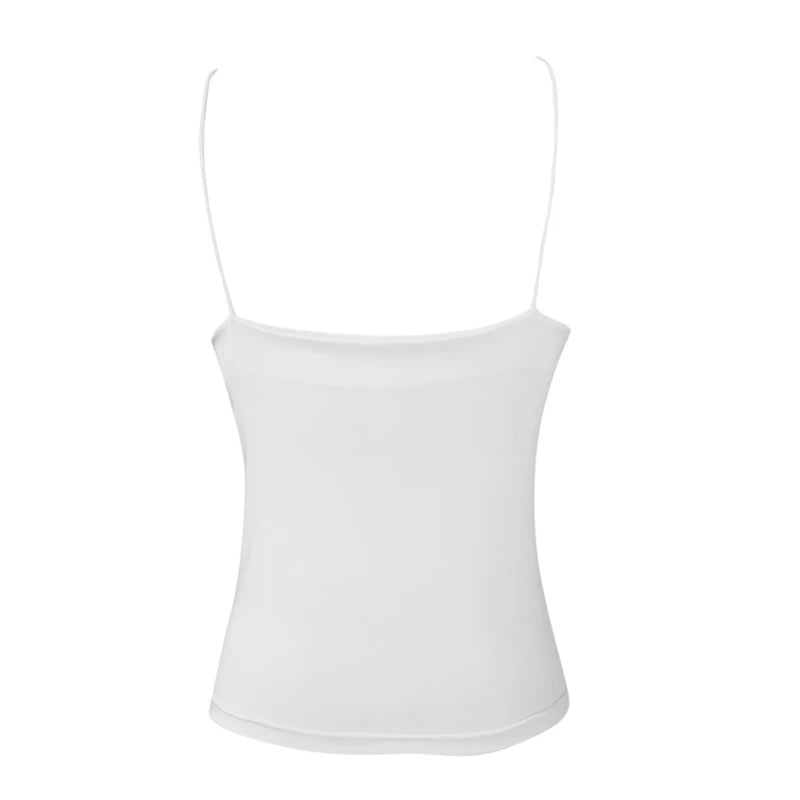 Débardeur en Satin pour femmes, fin, sauvage, solide, débardeur, bretelles Sexy, Tops basiques, Slim, sans manches, été, 2022 MAEJORKEN