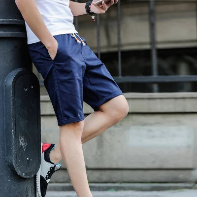 Flambant neuf court été décontracté blanc Shorts hommes été basique court hommes coréen mince coton polyvalent mode hommes pantalons de plage MAEJORKEN