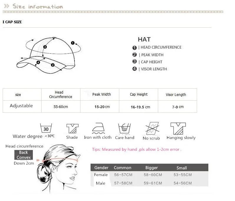 Casquettes de baseball avec logo personnalisé 100% coton