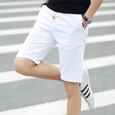 Flambant neuf court été décontracté blanc Shorts hommes été basique court hommes coréen mince coton polyvalent mode hommes pantalons de plage MAEJORKEN