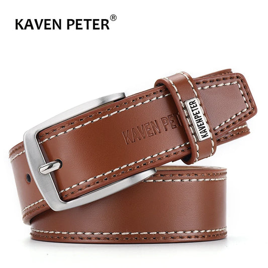 Ceinture en cuir véritable de vache pour homme