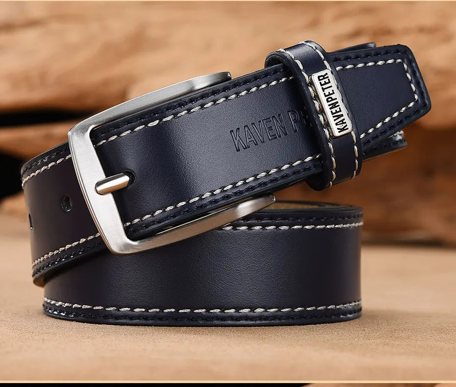 Ceinture en cuir véritable de vache pour homme