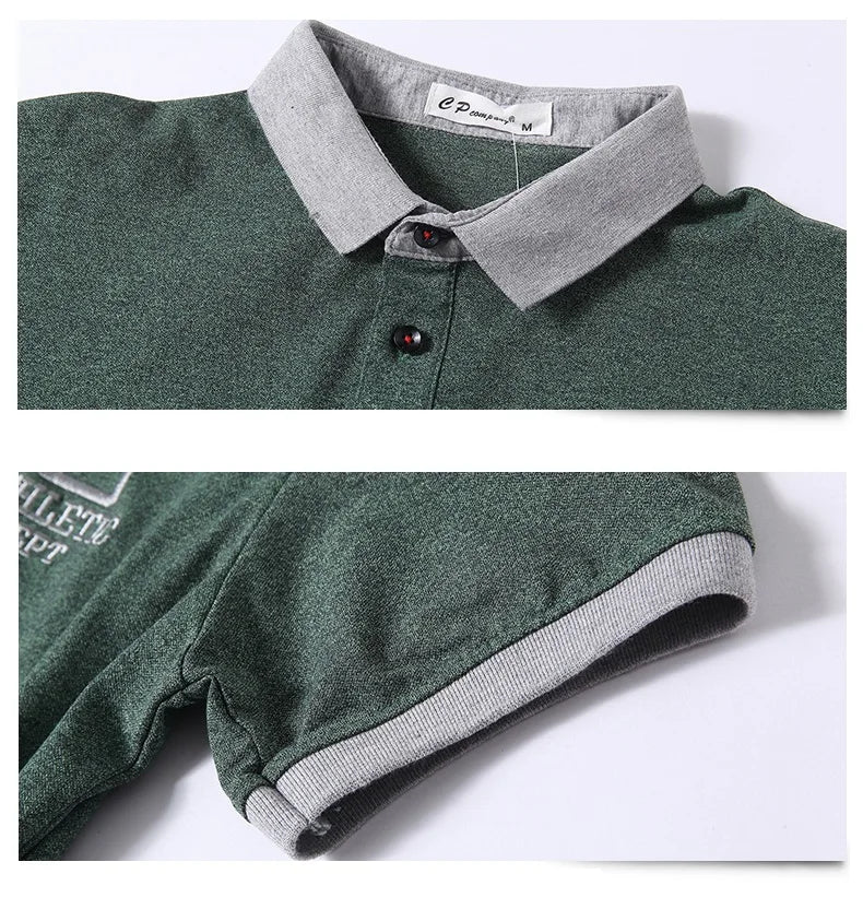 Polo unie en coton M-6XL
