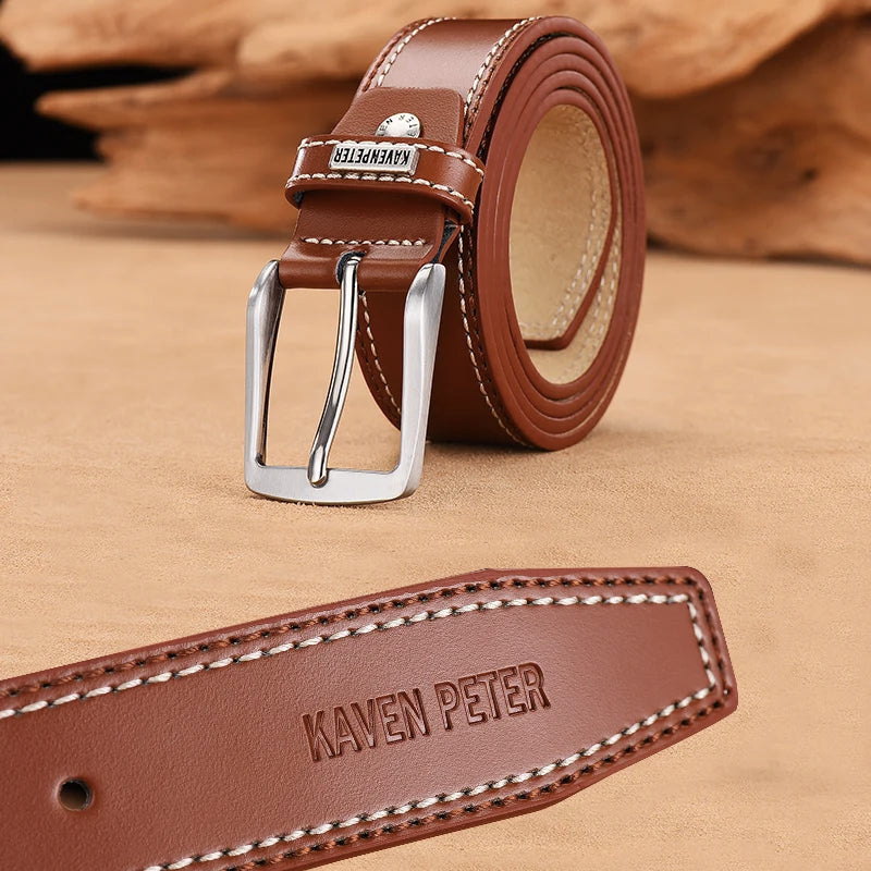 Ceinture en cuir véritable de vache pour homme