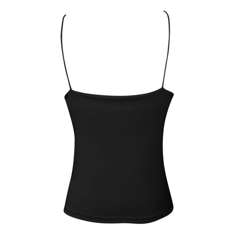 Débardeur en Satin pour femmes, fin, sauvage, solide, débardeur, bretelles Sexy, Tops basiques, Slim, sans manches, été, 2022 MAEJORKEN