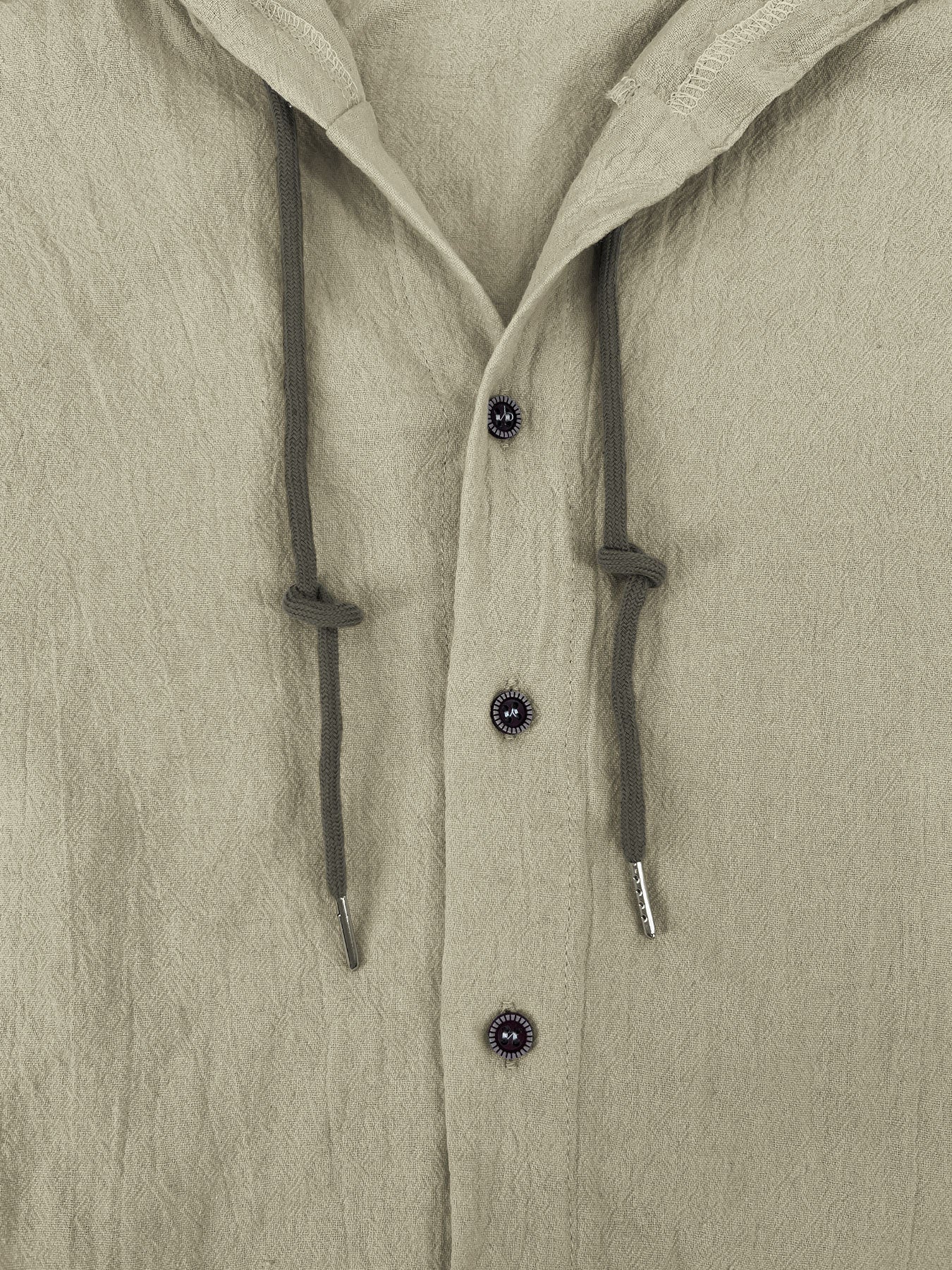 Chemise d'été en lin pour hommes à capuche manches longues du S au 3XL