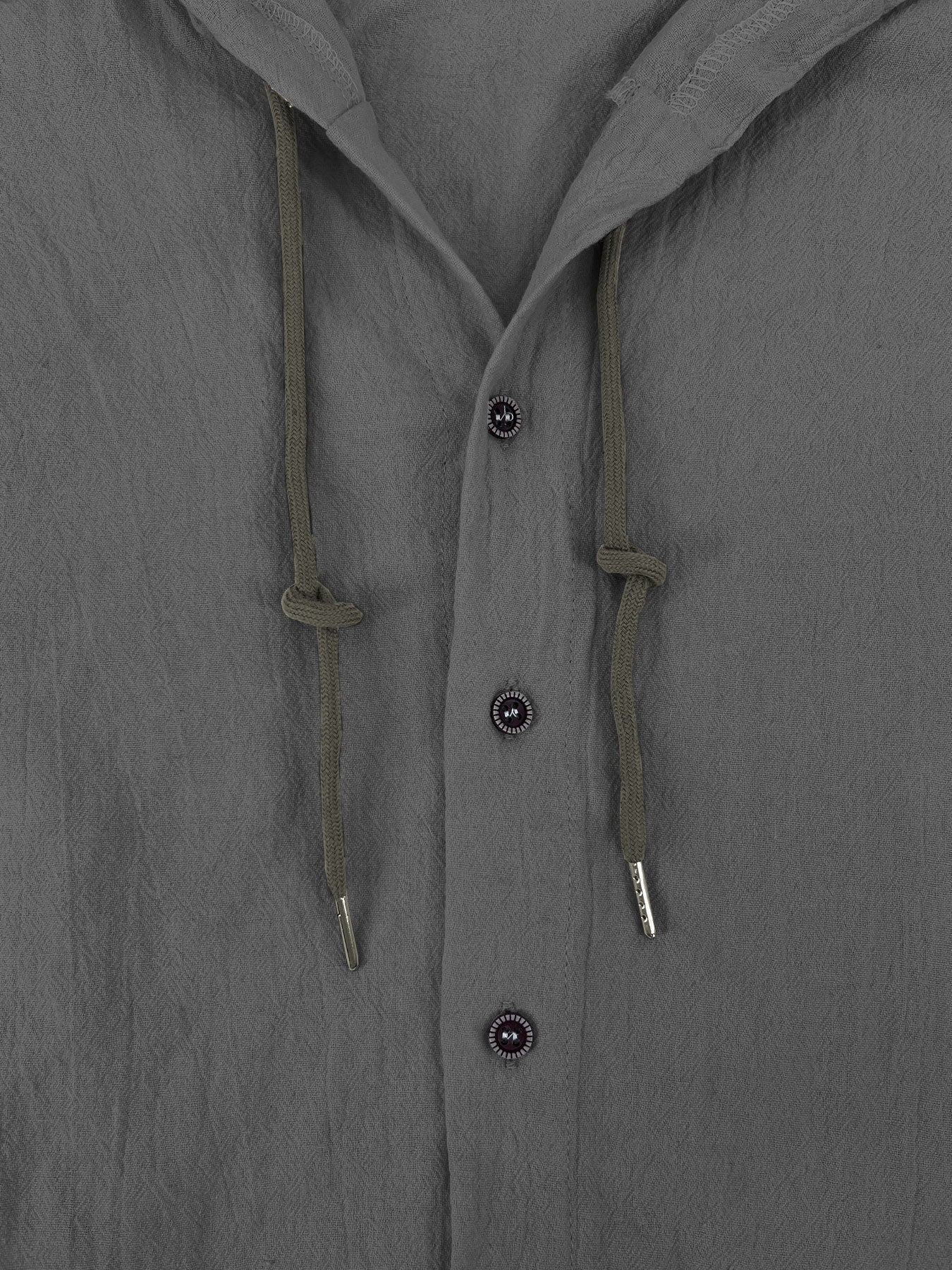 Chemise d'été en lin pour hommes à capuche manches longues du S au 3XL