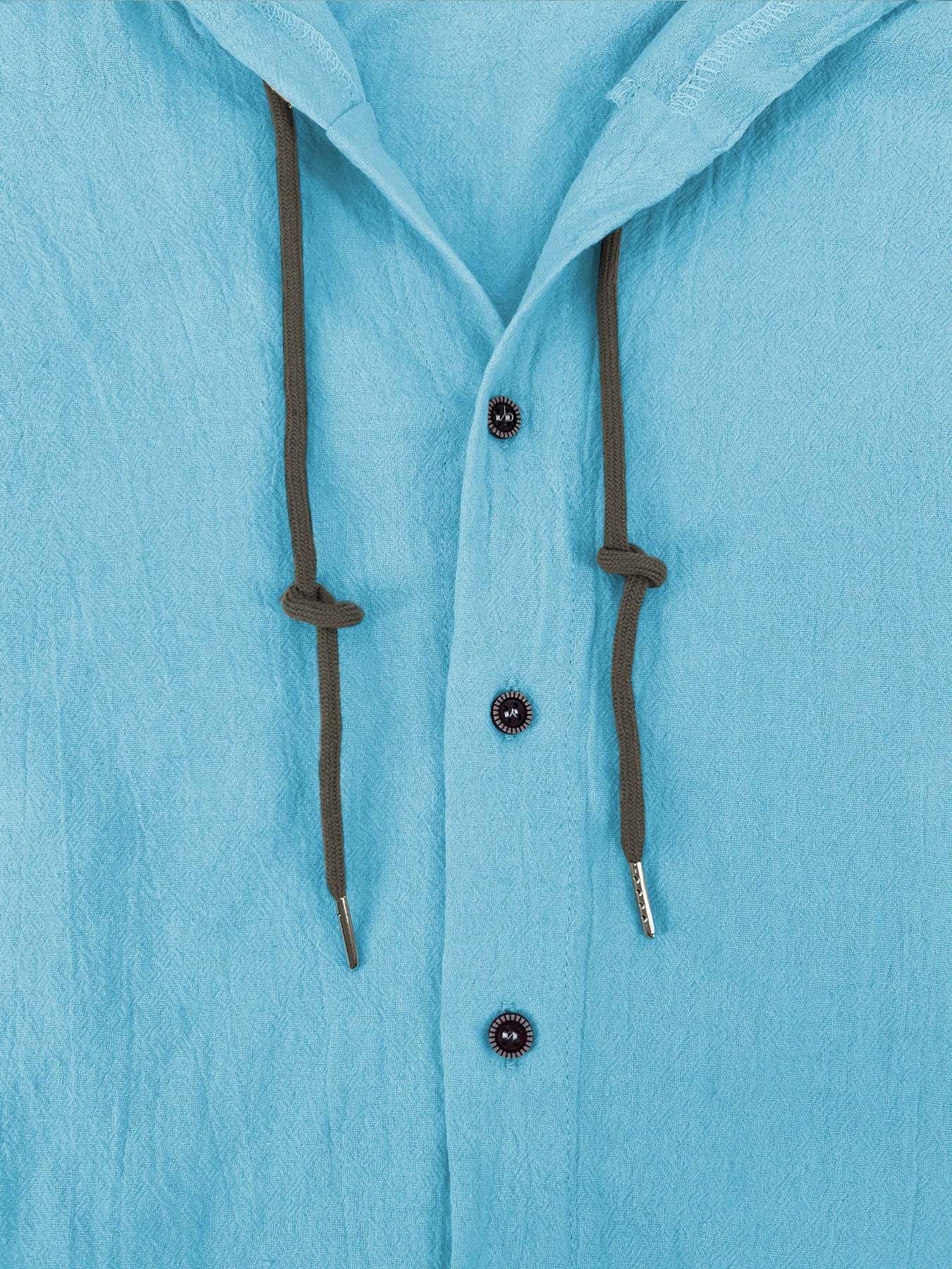 Chemise d'été en lin pour hommes à capuche manches longues du S au 3XL
