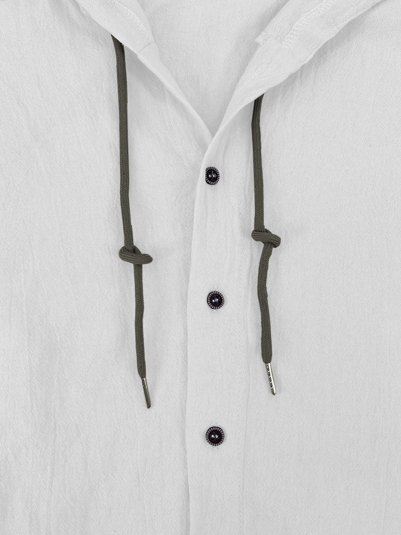 Chemise d'été en lin pour hommes à capuche manches longues du S au 3XL
