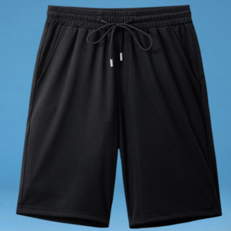 Nouveaux hommes d'été maille courte salle de sport musculation décontracté Shorts amples en plein air Fitness plage pantalons courts couleur unie mâle pantalon de survêtement MAEJORKEN
