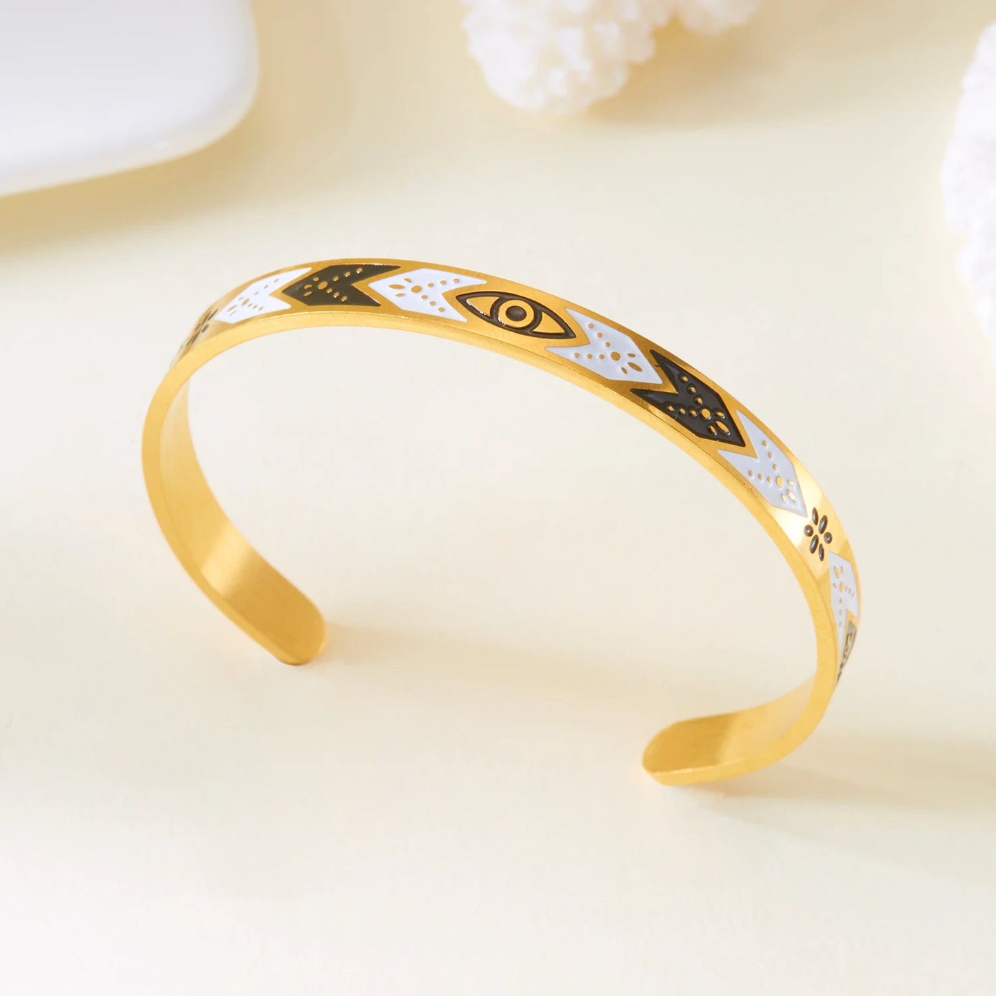 Bracelet ouvert en forme de cœur d'amour en acier inoxydable pour femmes, plaqué or, cristal Zircon, exquis, ouvert, bijoux imperméables MAEJORKEN