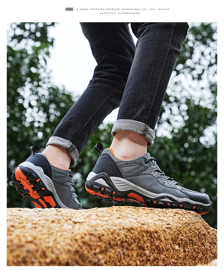 Chaussures de randonnée en maille pour hommes, souliers de voyage respirants, imperméables, pour plein air, chasse, pêche, montagne, équitation, sport MAEJORKEN