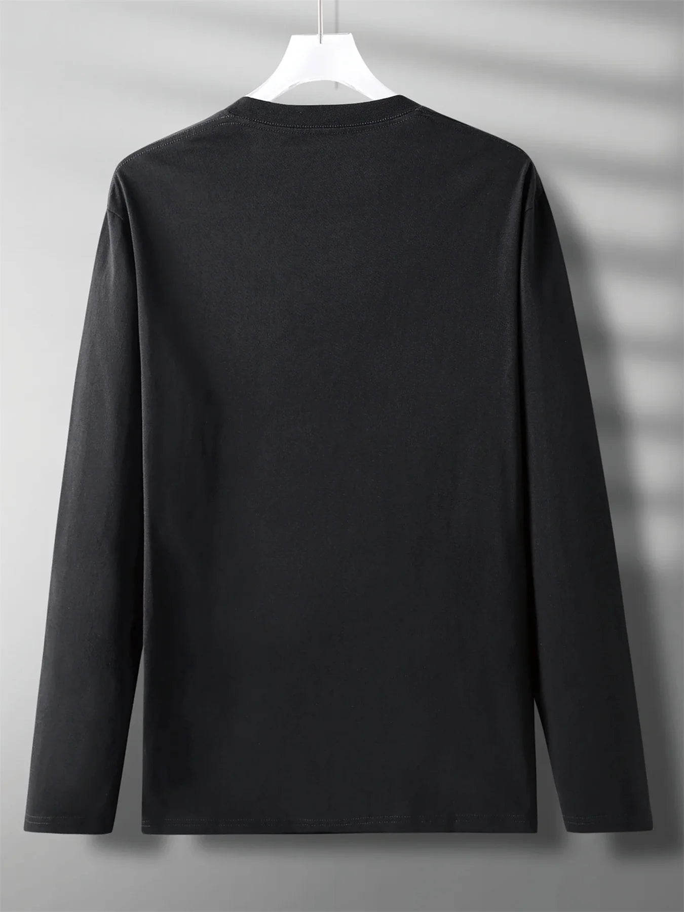 100% pur coton hommes à manches longues col rond ample décontracté futur lettre motif imprimé printemps et automne polyvalent T-shirt MAEJORKEN