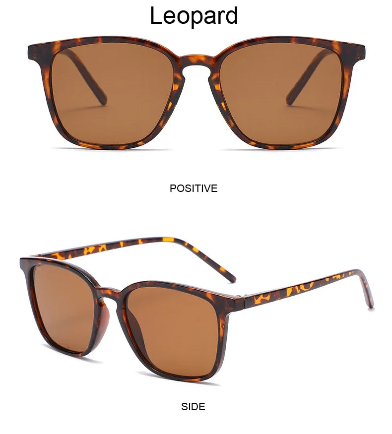 Lunettes De soleil carrées femme rétro marque Designer nuances noir