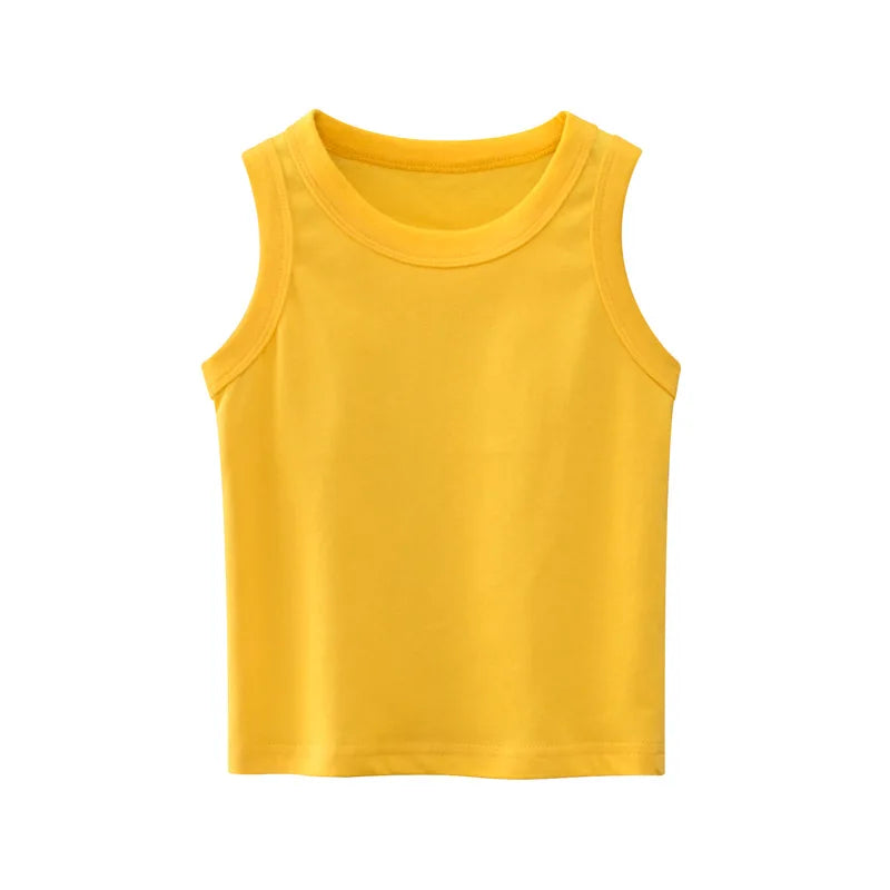 Débardeur en coton à col rond pour garçons, décontracté, confortable et respirant, vêtements d'été pour enfants, gilet pour bébé MAEJORKEN