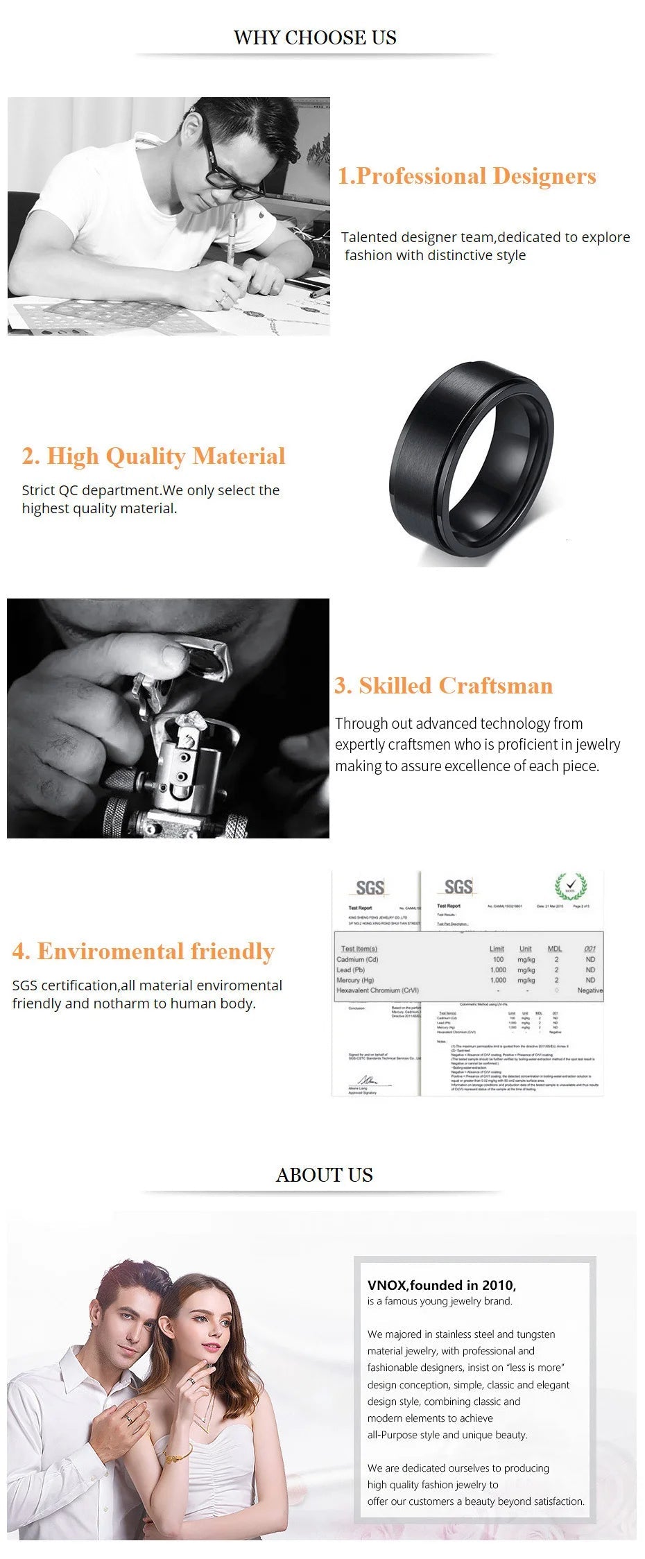 Vnox - Bracelet en acier inoxydable, bracelet pour homme, bracelet punk à maillons en silicone rainuré noir, bracelet punk élégant et décontracté MAEJORKEN