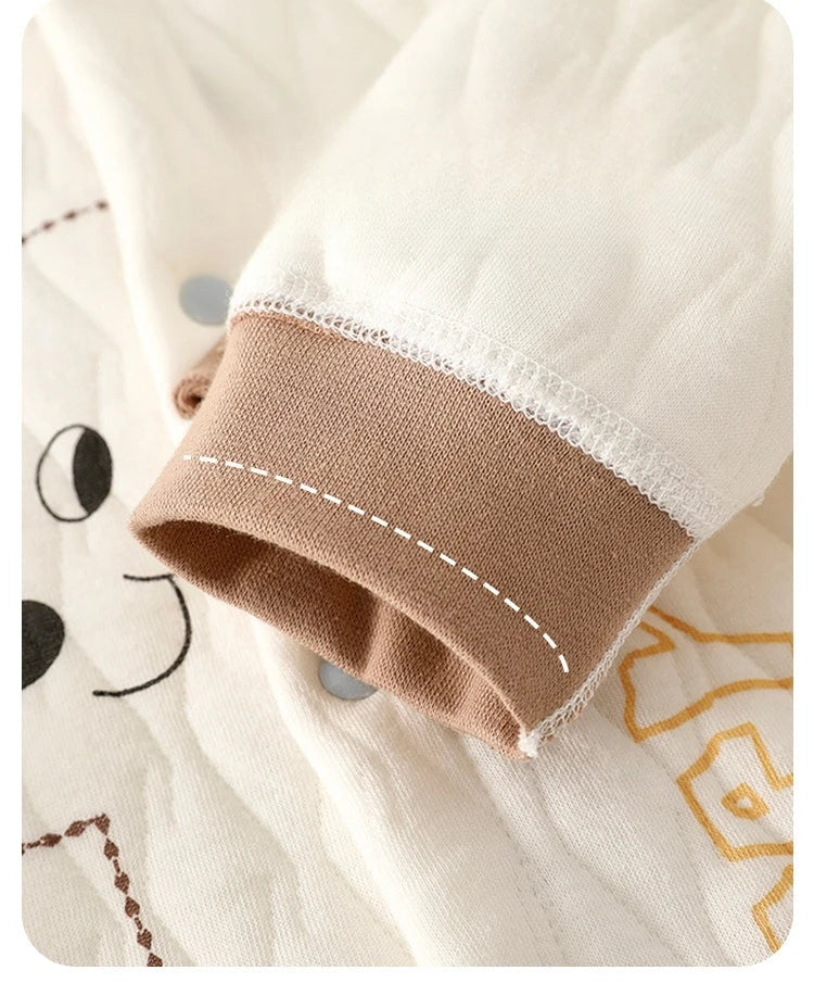Combinaison d'automne pour bébé, veste en coton épais, vêtements chauds à trois couches pour nouveau-nés de 0 à 18 mois, vêtements rampants pour jeunes enfants MAEJORKEN