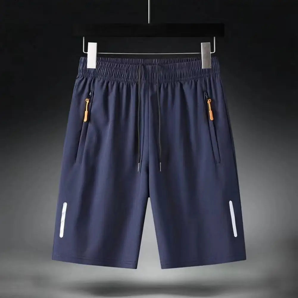 Pantalon court d'été en soie glacée pour hommes, grande taille, Cool, mode masculine, fin, ample, séchage rapide, pantalon de survêtement, Sport décontracté, extensible MAEJORKEN