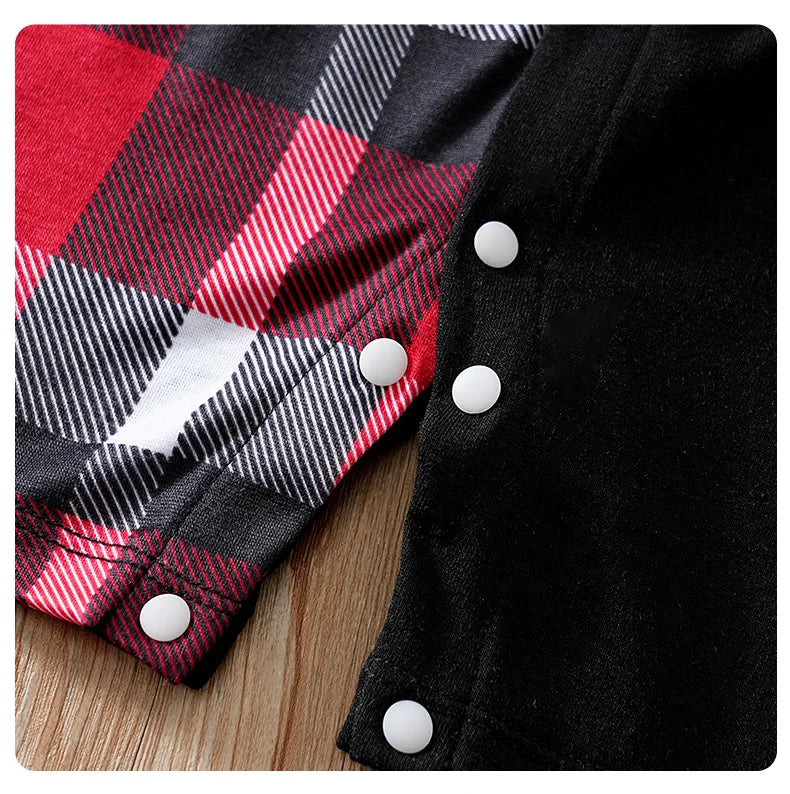 Polo à carreaux en Patchwork pour nouveau-né, vêtements confortables et doux pour garçons et filles, combinaison d'été à manches courtes pour bébé MAEJORKEN