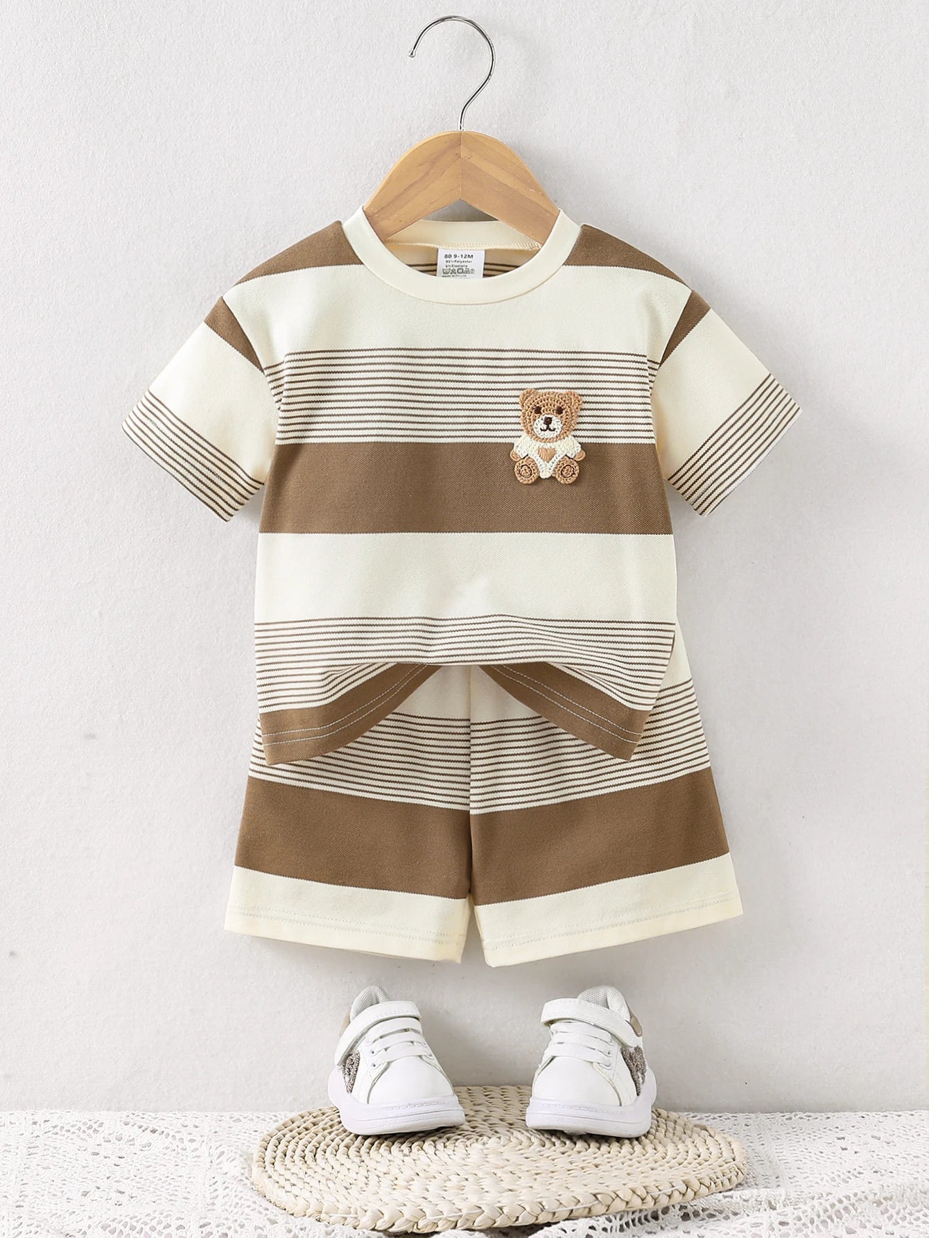 2025 nouveau bébé été Cool respirant tricot col rond T-Shirt + short 2 pièces ensemble tenue pour garçons filles infantile enfant en bas âge vêtements MAEJORKEN