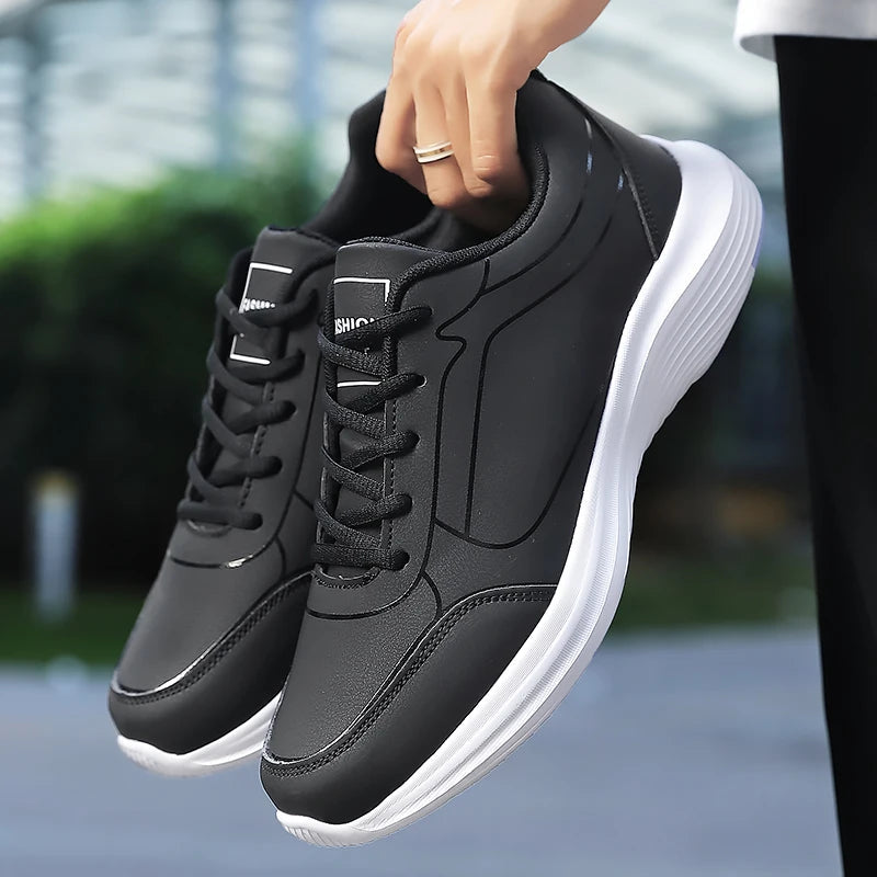 YRZL hommes chaussures de Sport en cuir chaussures de course en plein air baskets imperméables hommes légers hommes athlétique Sneaker Tenis Masculino MAEJORKEN