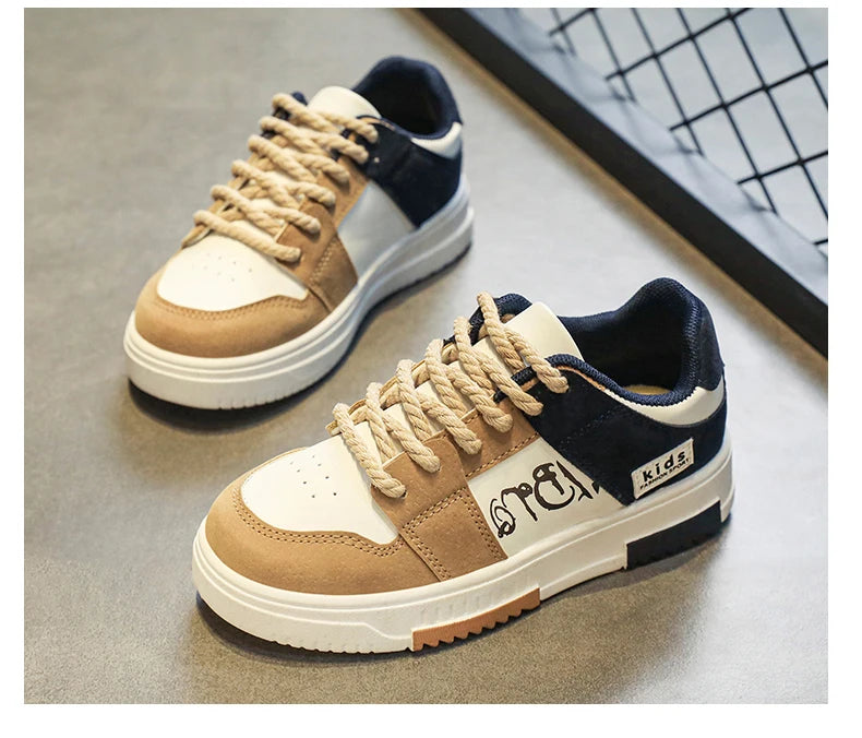 Chaussures décontractées en cuir pour enfants du 30 au 38