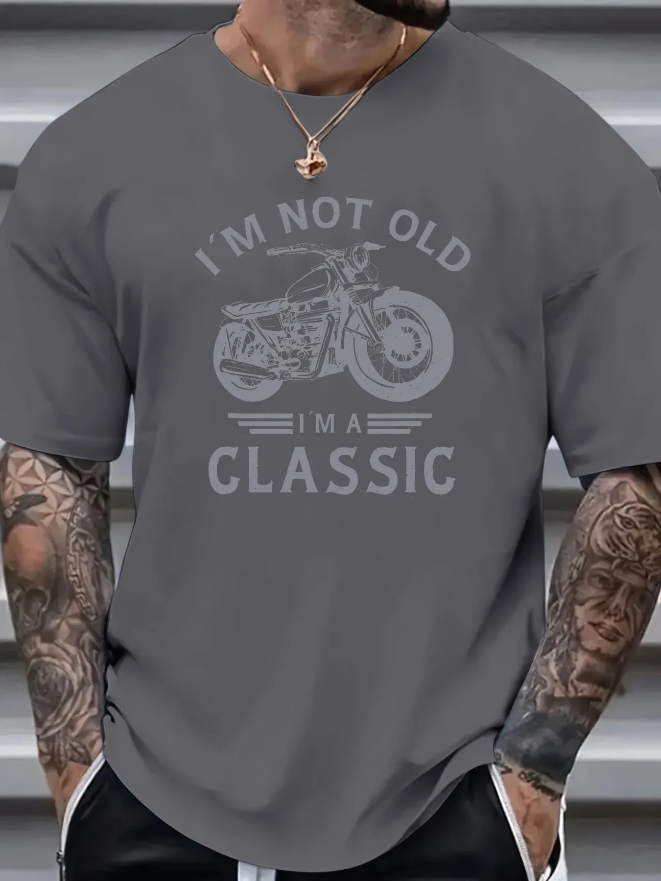 T-shirt à manches courtes et col rond pour hommes, 100% pur coton, décontracté, ample, modèle de voiture classique, imprimé, sport, été MAEJORKEN