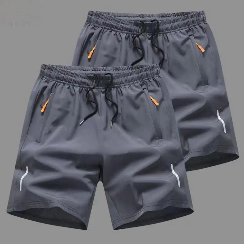 Pantalon court d'été en soie glacée pour hommes, grande taille, Cool, mode masculine, fin, ample, séchage rapide, pantalon de survêtement, Sport décontracté, extensible MAEJORKEN