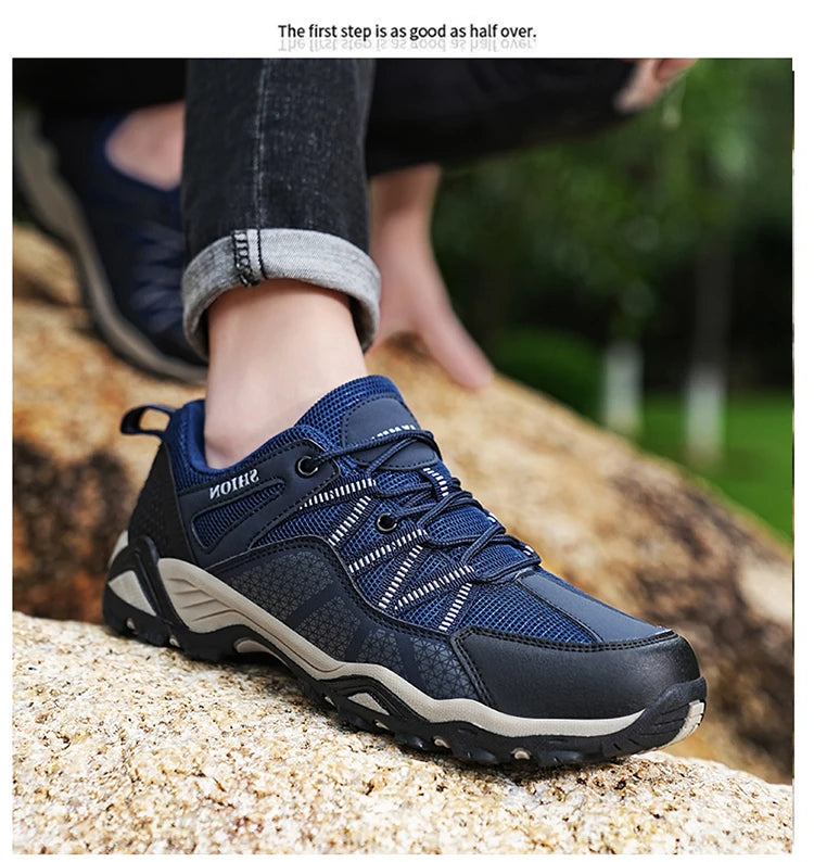 Chaussures de randonnée en maille pour hommes, souliers de voyage respirants, imperméables, pour plein air, chasse, pêche, montagne, équitation, sport MAEJORKEN